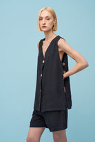Women's Woven Sleeveless Jacket